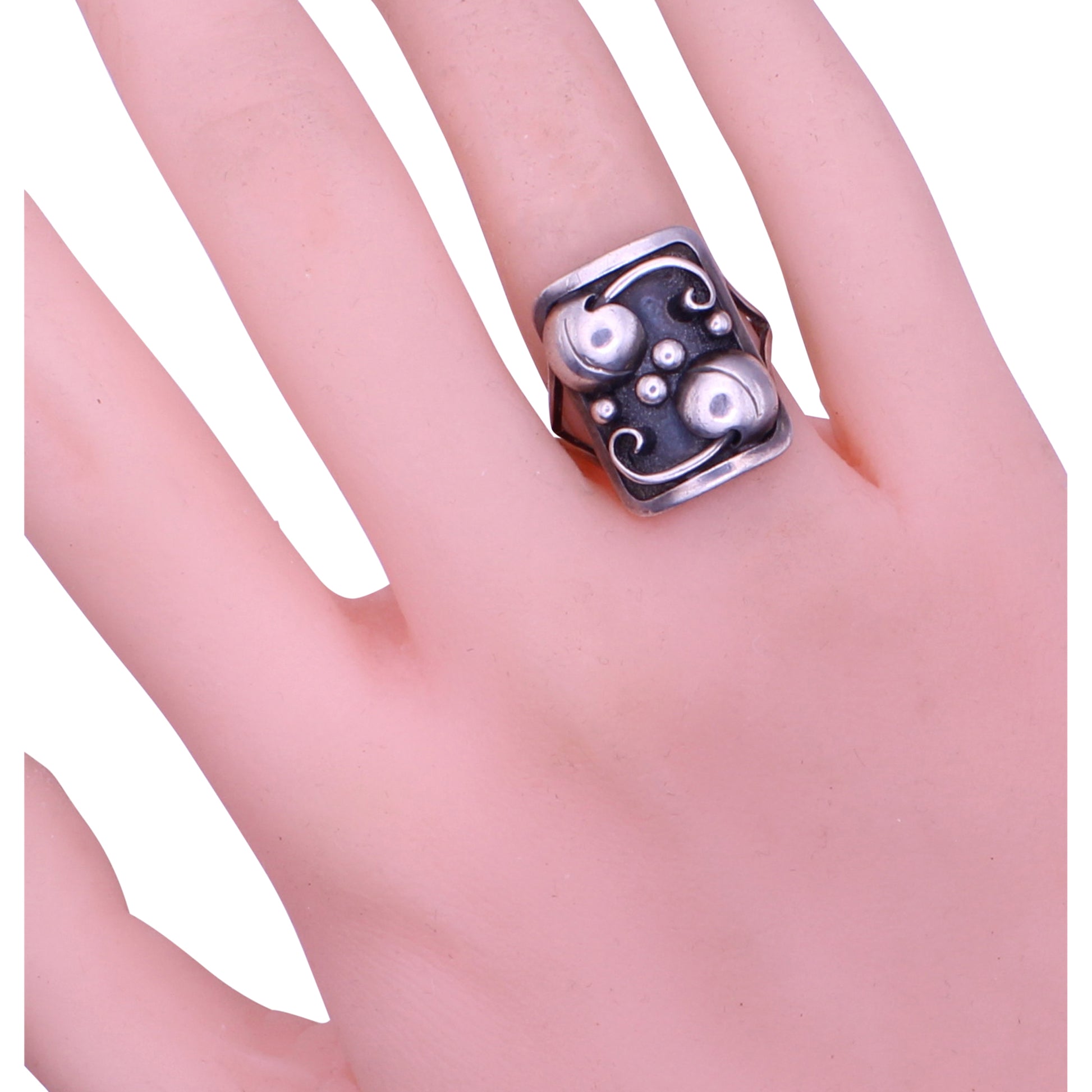 Vintage Niels Erik From Denmark Sterling Ring Worn