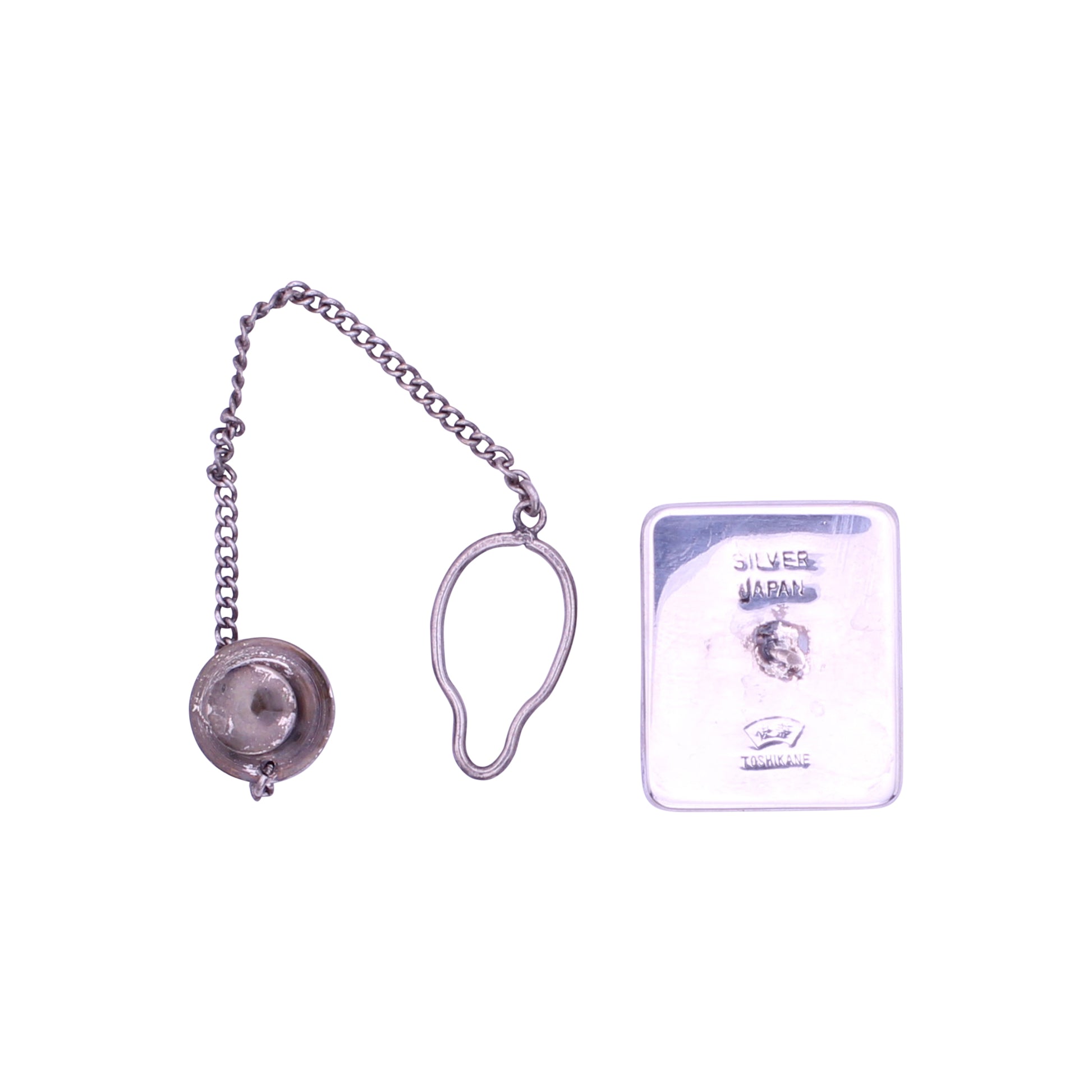 Toshikane Japan Arita Porcelain Nikko Toshogu Shrine Vintage Tie Tack Pin Back