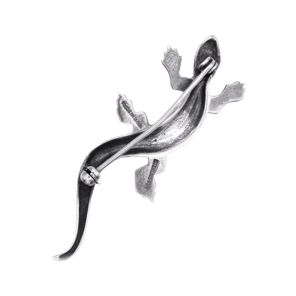 Vintage Sterling Enamel Lizard/Salamander Pin Brooch  Back