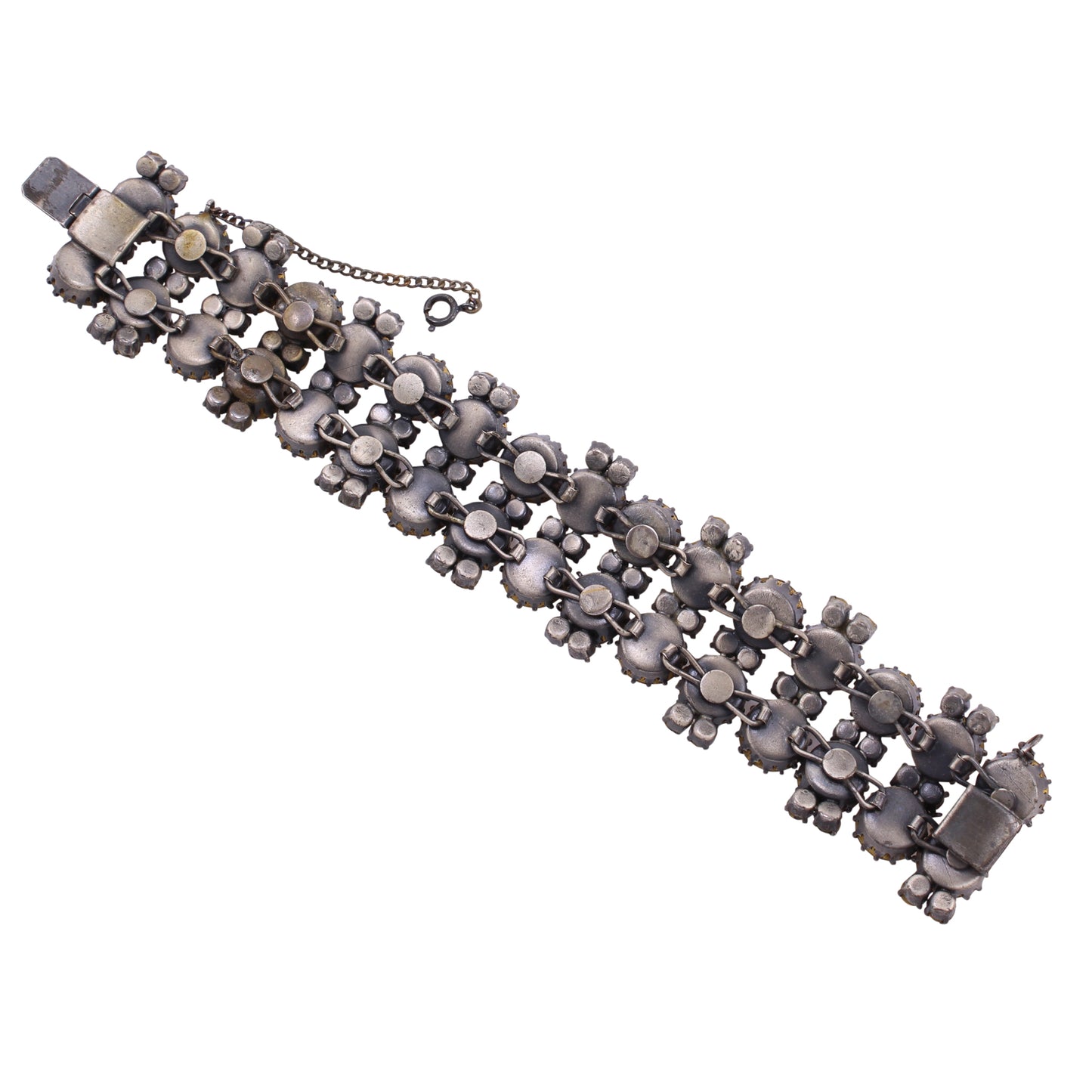 Black Diamond and Topaz Rhinestone Bracelet Back