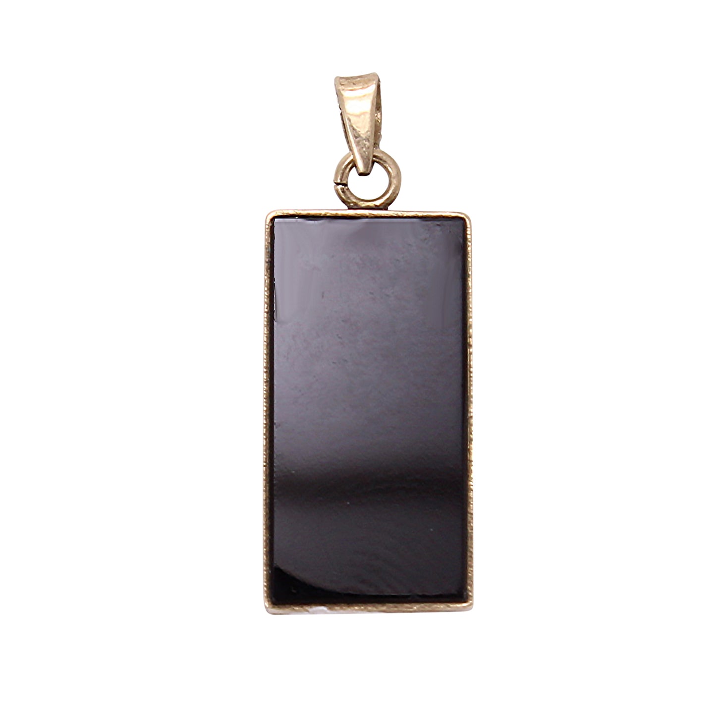 Onyx and 10k Yellow Gold Butterfly Pendant Back