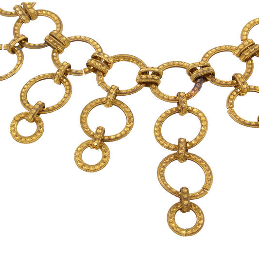 Art Deco Necklace of Circles Close