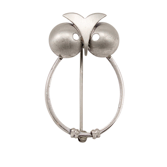 Danecraft Sterling Silver Vintage Owl Pin Front