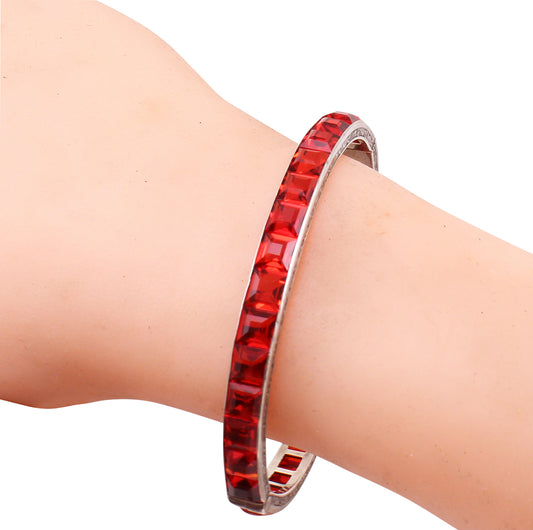 Art Deco Sterling Rhinesone Bracelet Bangle Worn