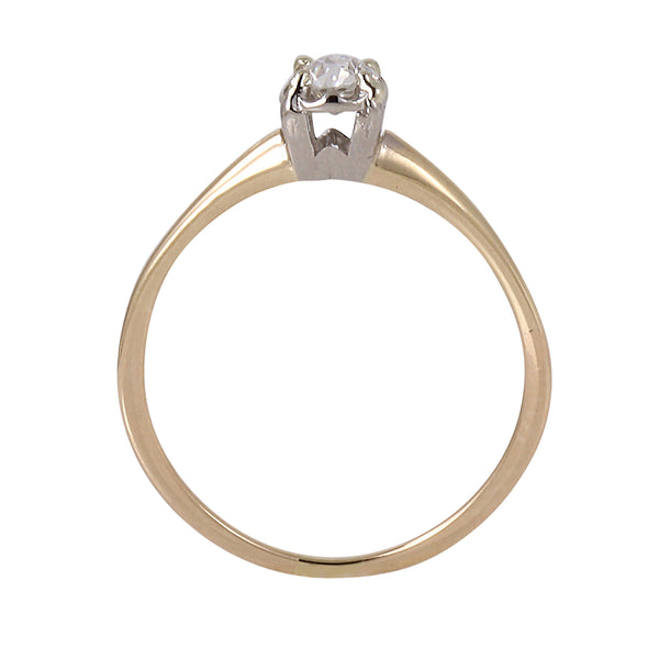 Diamond Solitaire .25ct 14k Yellow Gold Ring Side