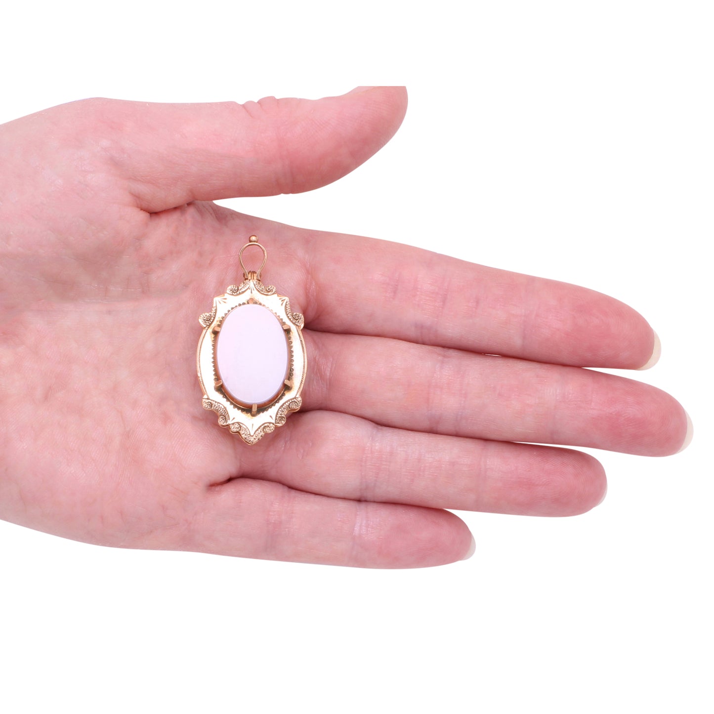 Victorian Double Sided 12k Gold Hardstone Locket Held