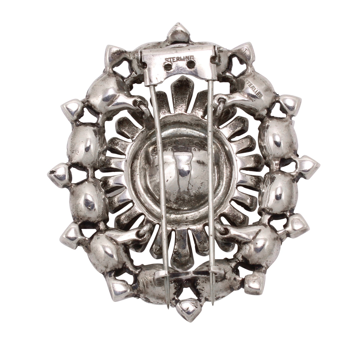 Eisenberg Original Sterling Rhinestone Fur Clip/Pin Back