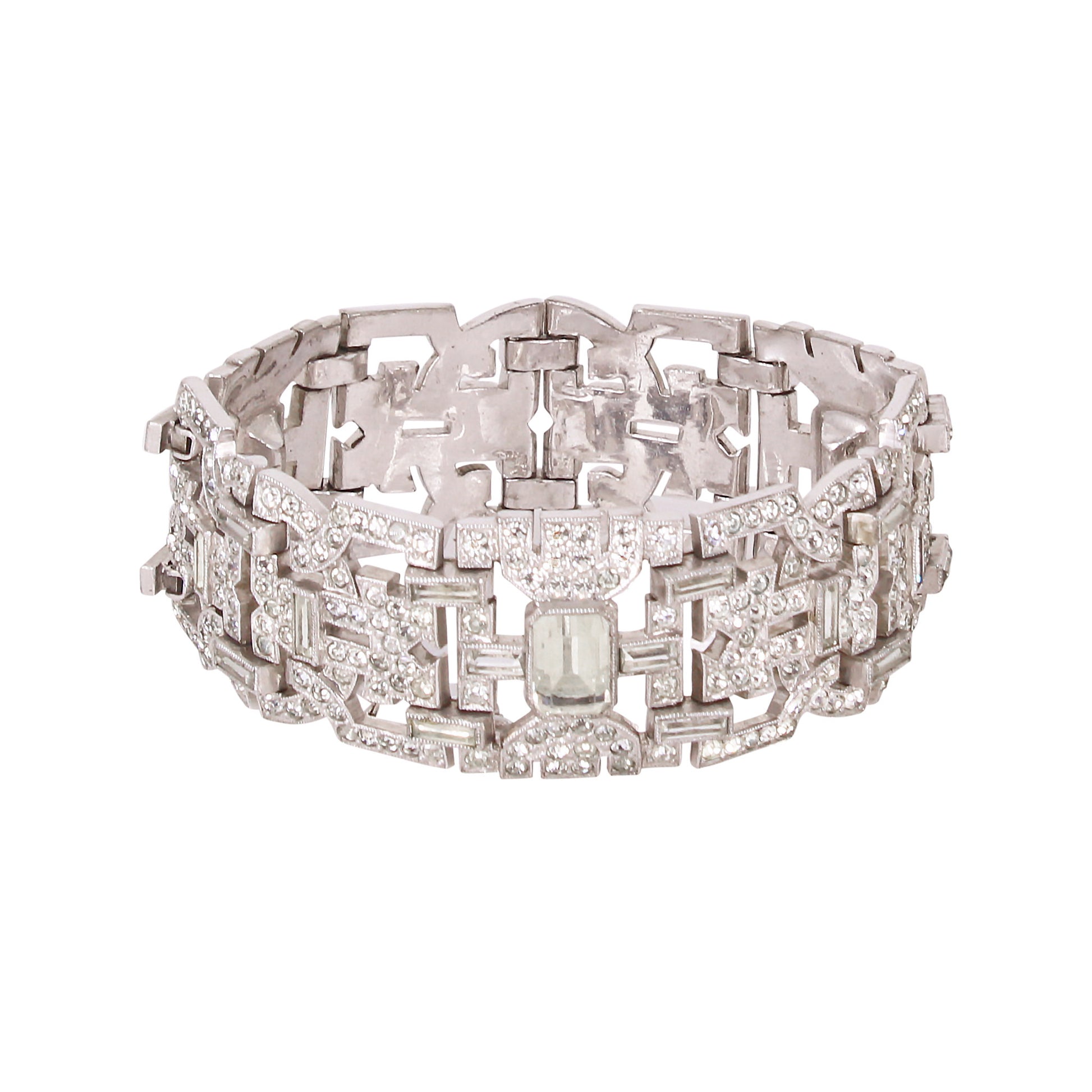 Sensational Art Deco Rhinestone Bracelet by Engel Brothers