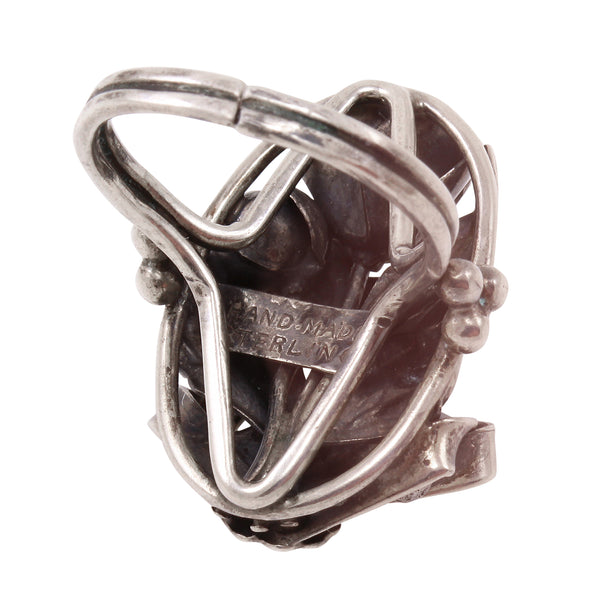 Sterlng Silver Vintage Handmade Ring Back