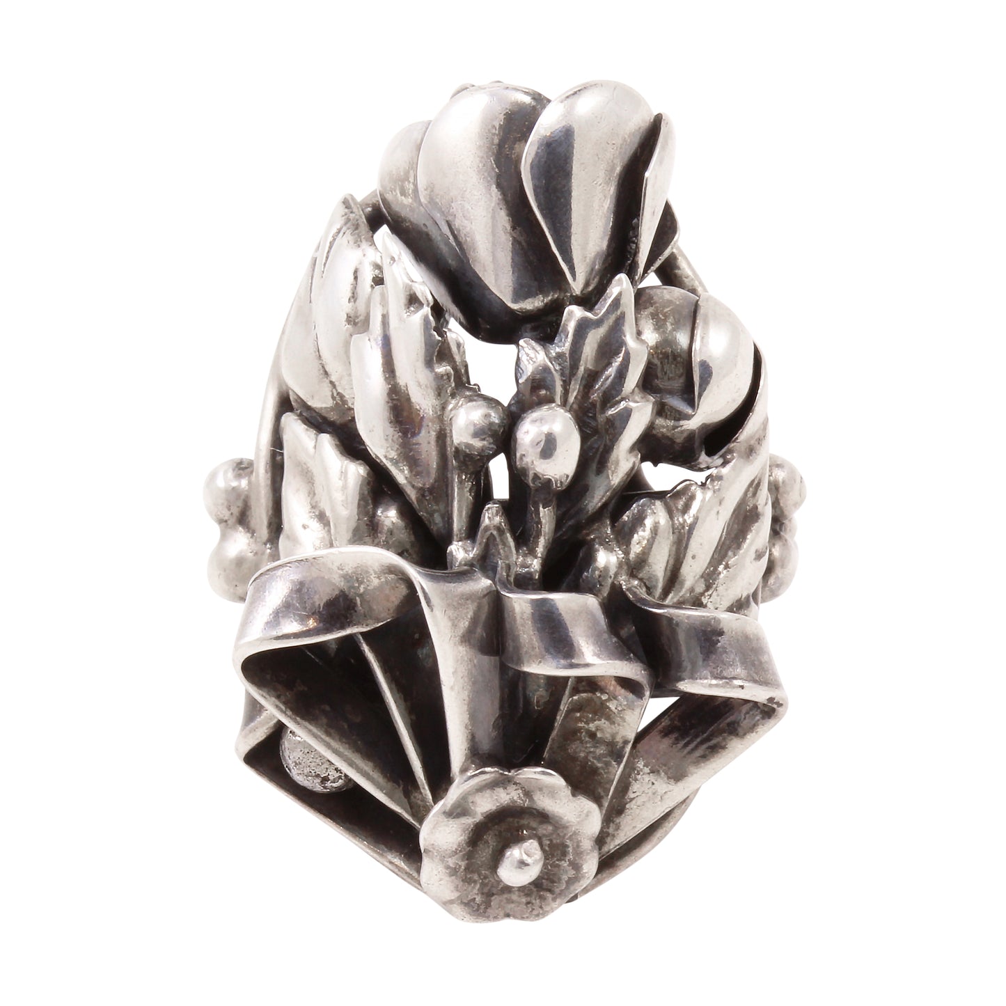 Sterlng Silver Vintage Handmade Ring Front