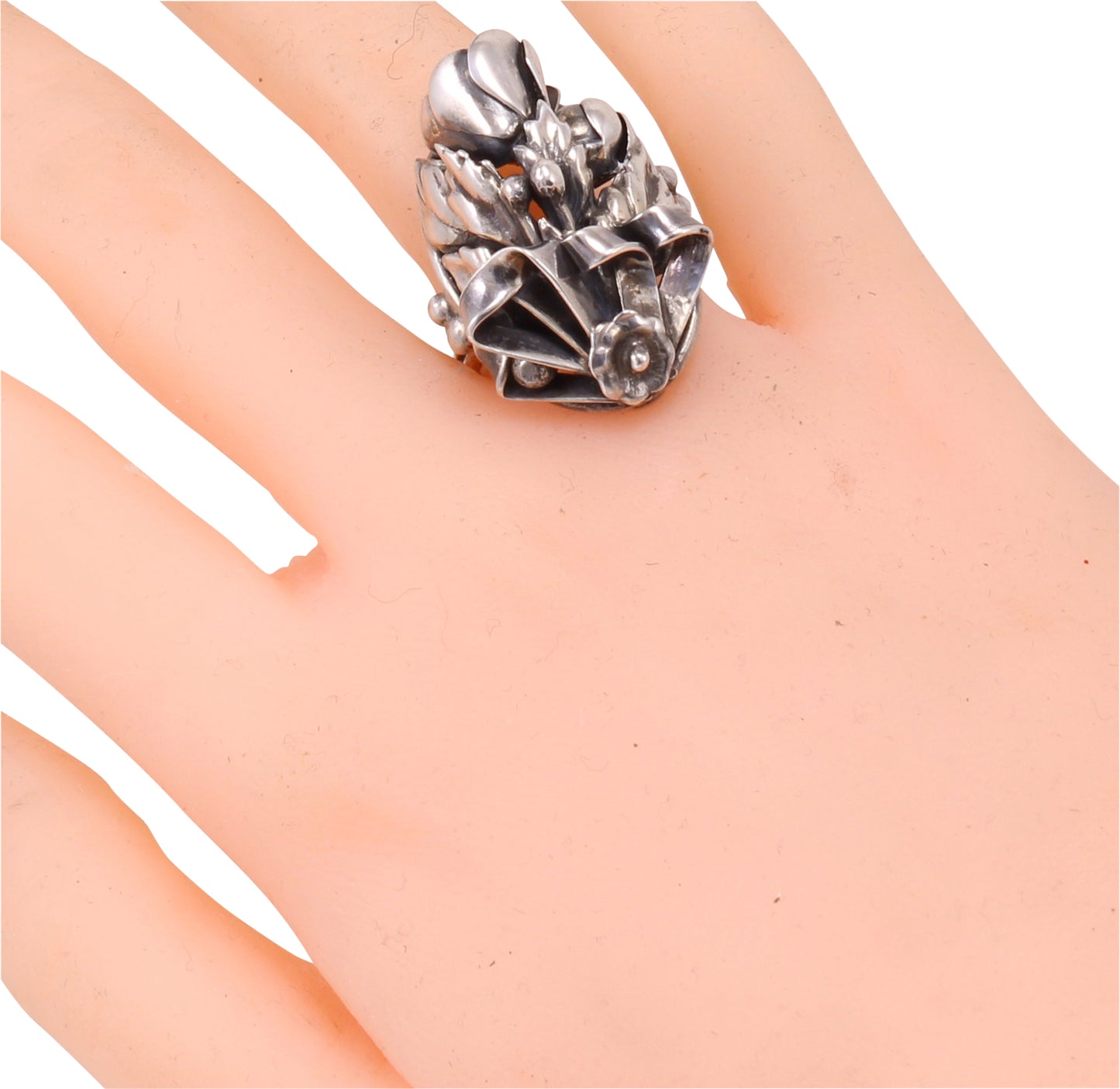 Sterlng Silver Vintage Handmade Ring Worn