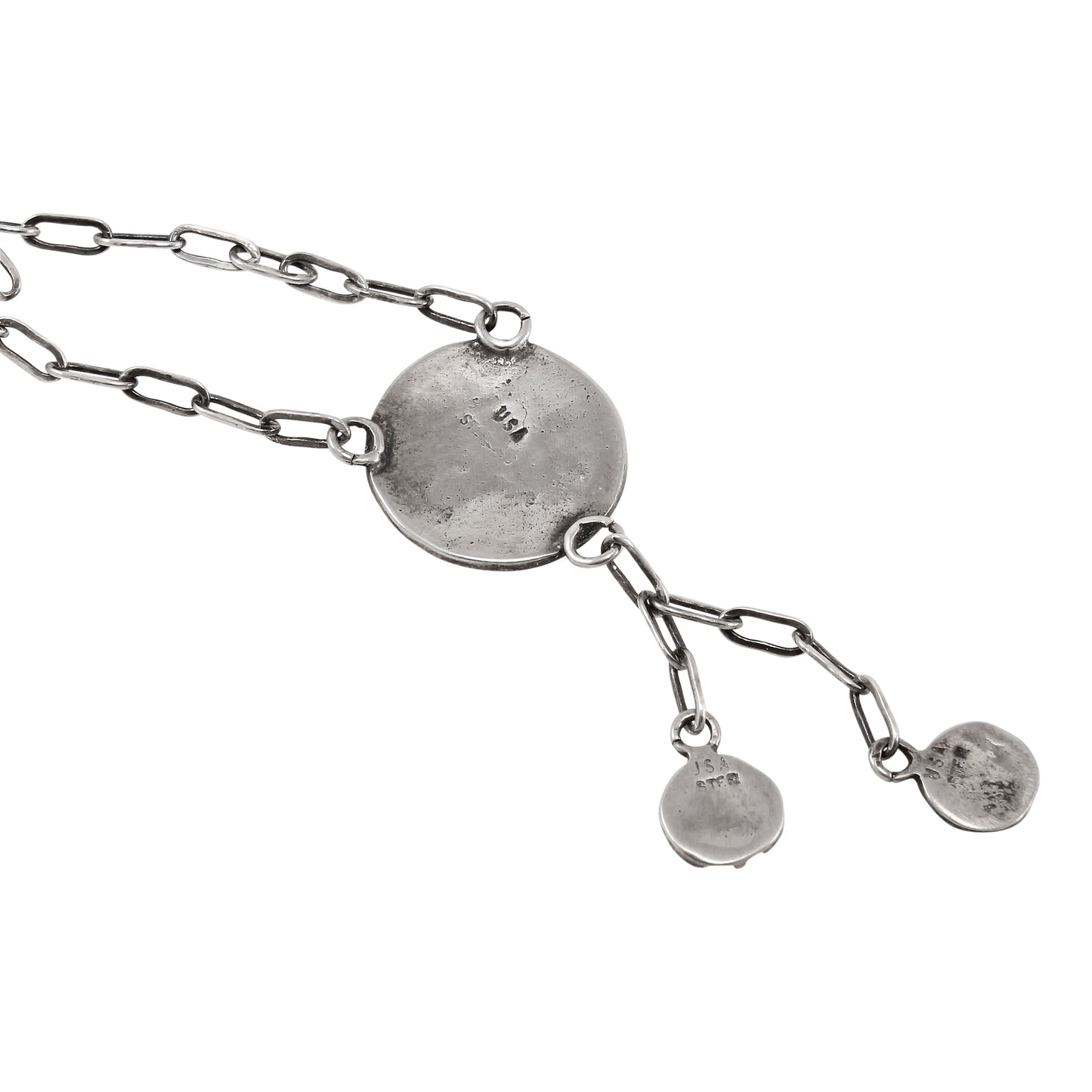 Hopi Native American Sterling Silver Necklace Back