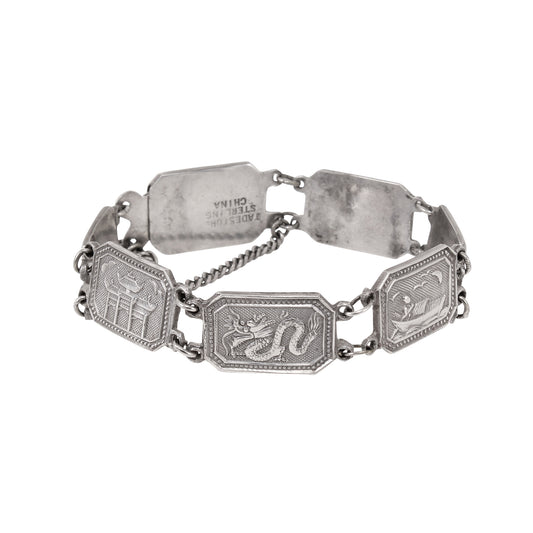 China Jadestore Sterling Panel Bracelet