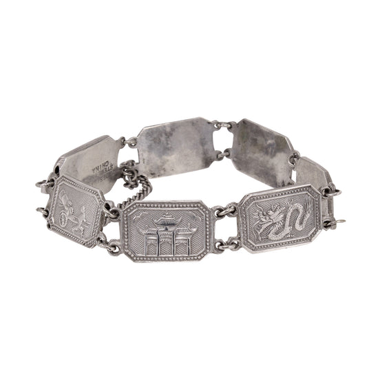 China Jadestore Sterling Panel Bracelet Rickshaw