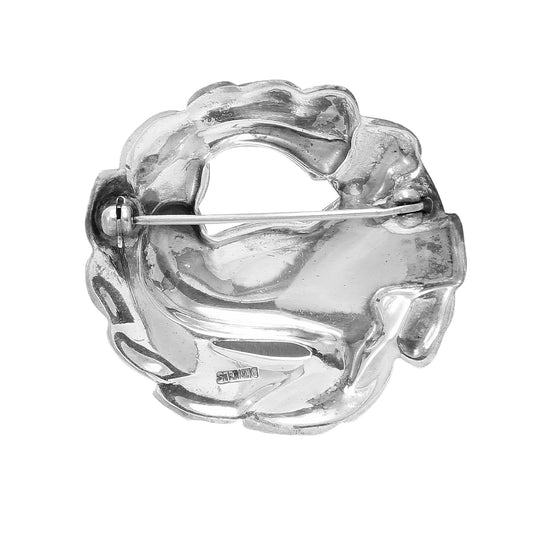 Georg Jensen Style Sterling Silver Dove Bird Pin