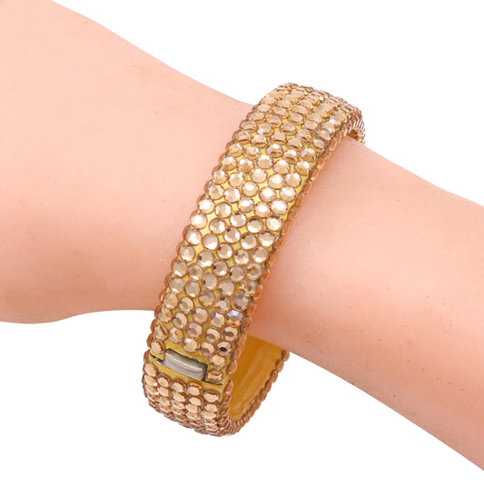 Richard Kerr Golden Rhinestone Bracelet Worn