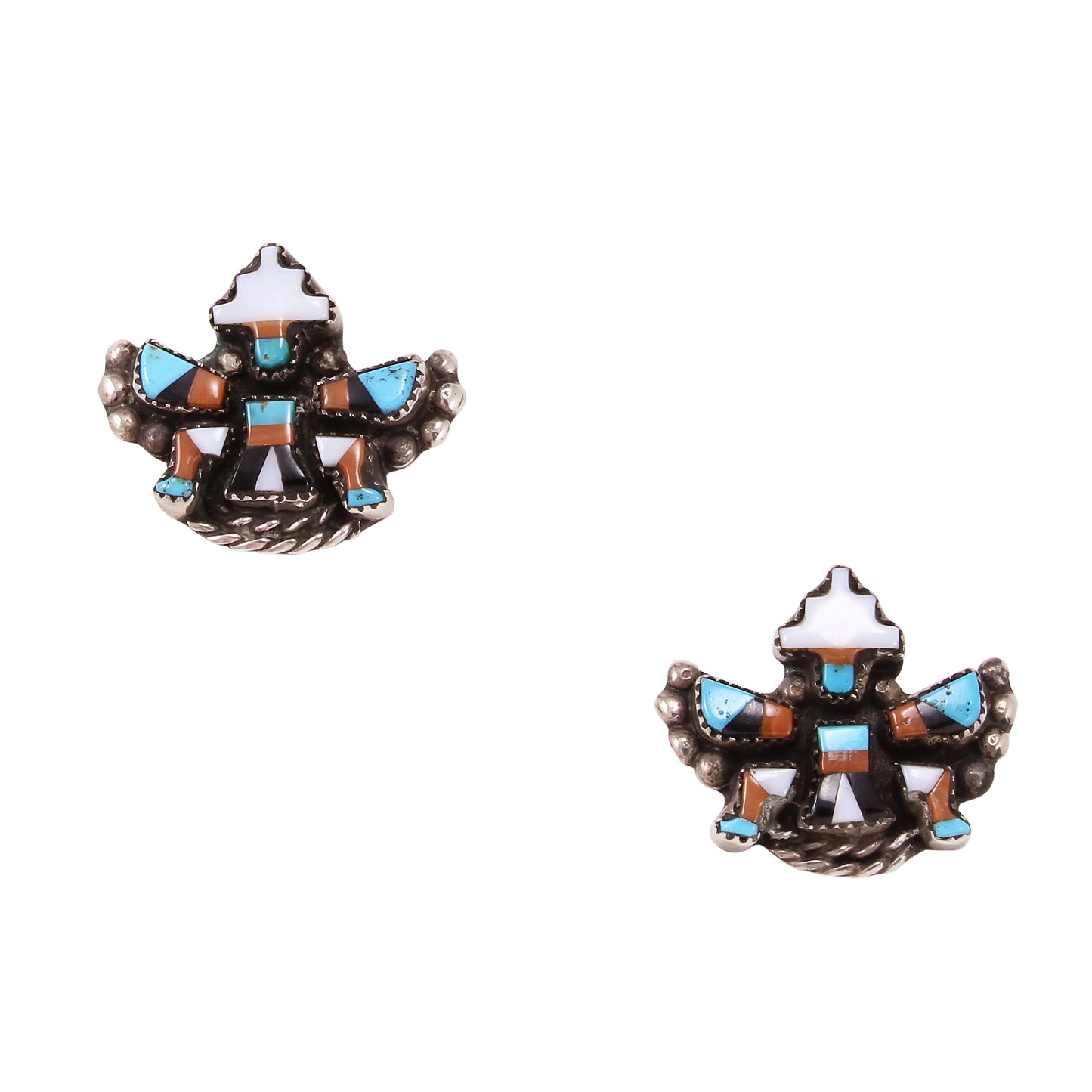 Zuni Knifewing Dancer Sterling Earrings
