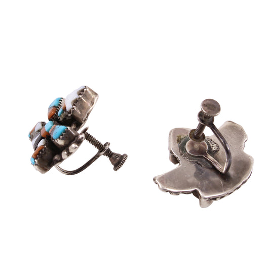 Zuni Knifewing Dancer Sterling Earrings Back