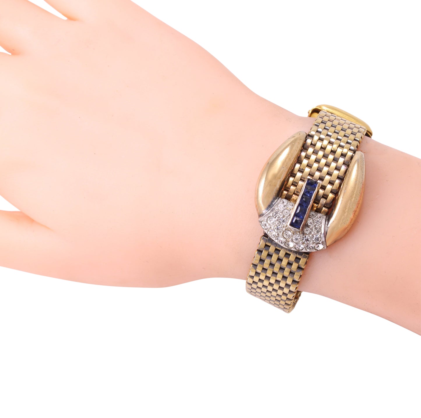 Kreisler Sapphire Rhinestone Buckle Bracelet