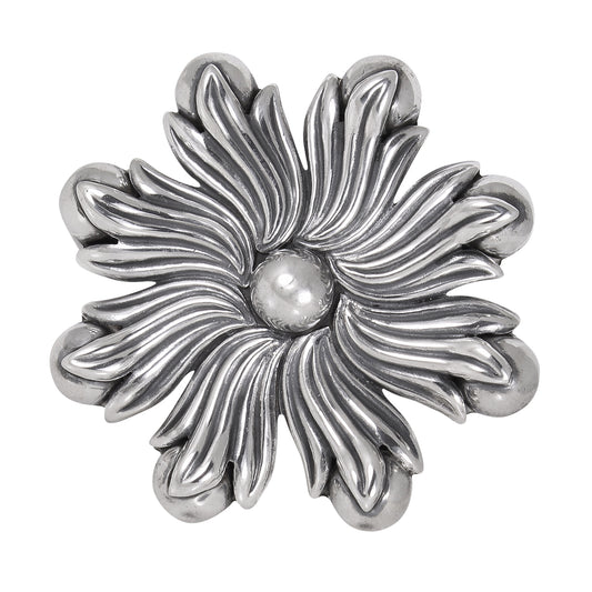 Los Castillo, Taxco Mexico Sterling Silver Foliate and Flower Bud Pin