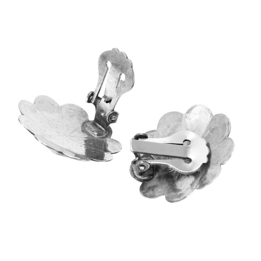 Navajo Sterling and Turquoise Earrings Back