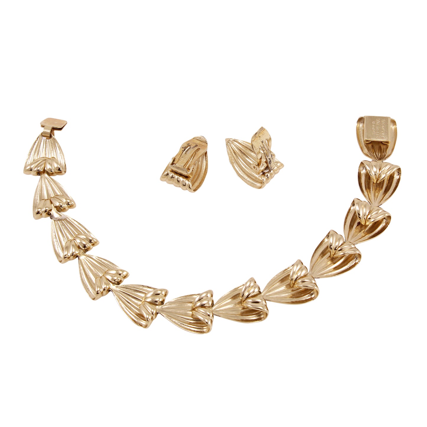 Napier Sterling Vermeil Bracelet and Earrings Back