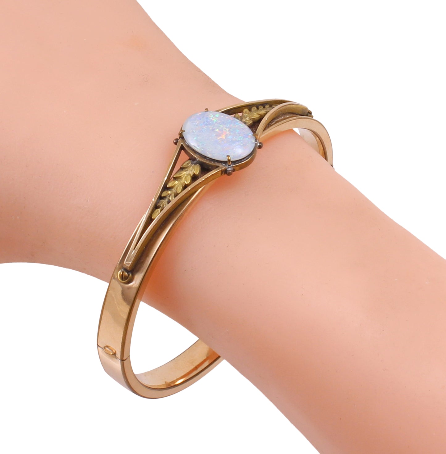 Victorian Opal Gold Filled Bracelet Worn