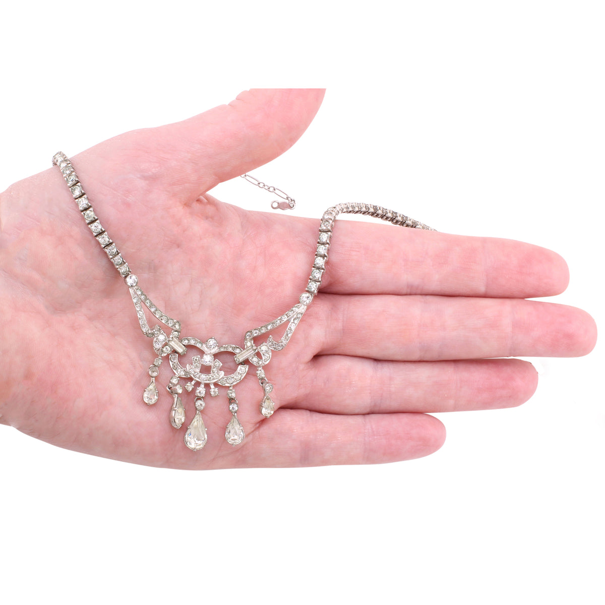 Sterling Rhinestone Necklace by Otis – The Vintage Jewel