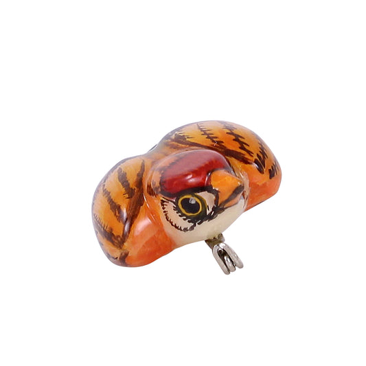 RARE Takahashi Redpoll Top Down Wood Bird Pin Front