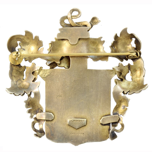 Mary Schimpff Mid-Century Gilt Sterling Silver Pin/Brooch Back