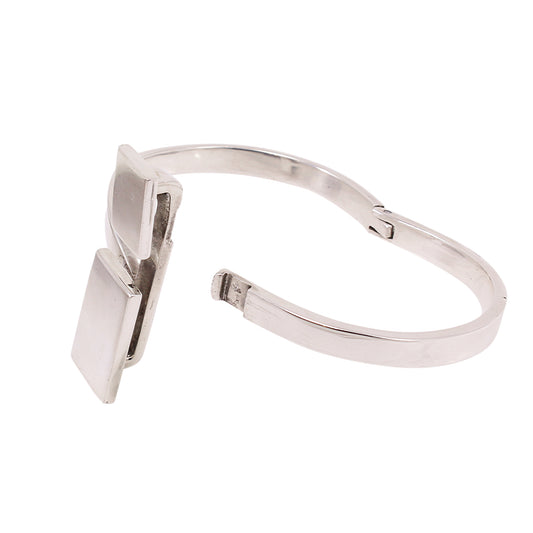 Vintage Geometric Sterling Silver Vintage Bracelet Side