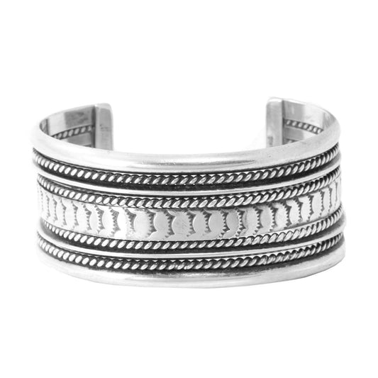 Tahe Sterling Navaho Vintage Cuff Bracelet Front