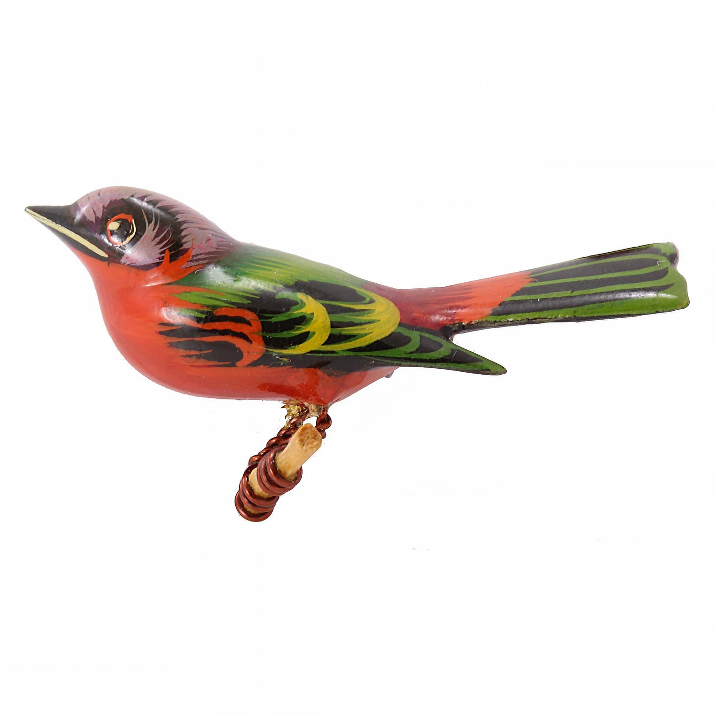 Takahashi Painted Bunting Bird Pin Front
