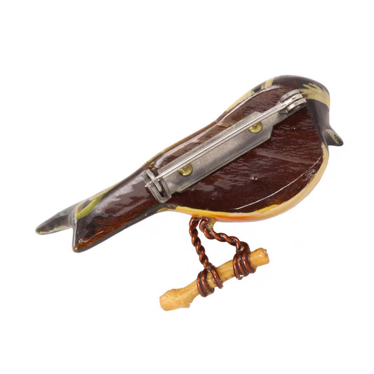 Takahashi Chickadee Bird Pin Back