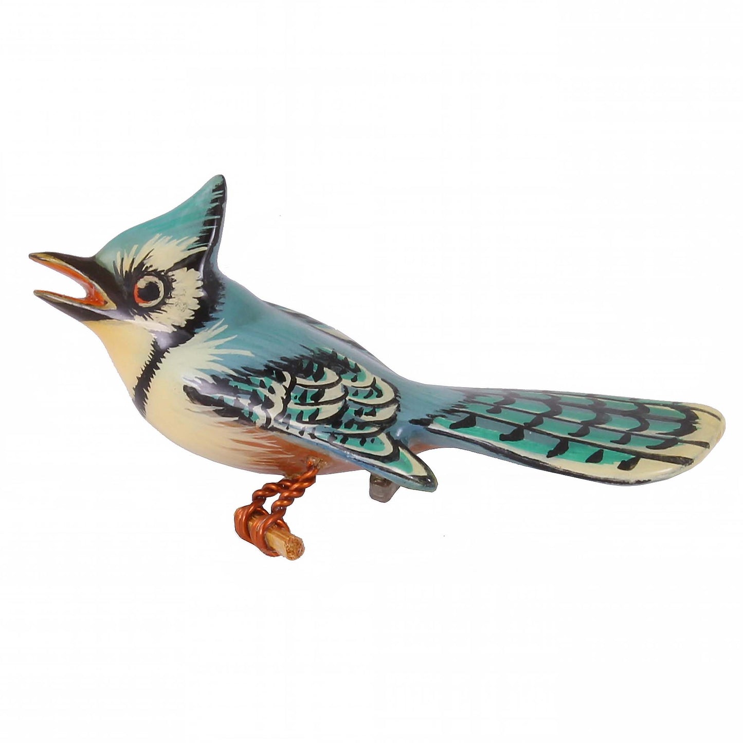 Takahashi Blue Jay Bird Pin Front