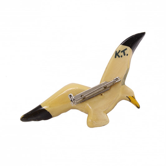 Takahashi Vintage Sea Gull Wood Bird Pin Back