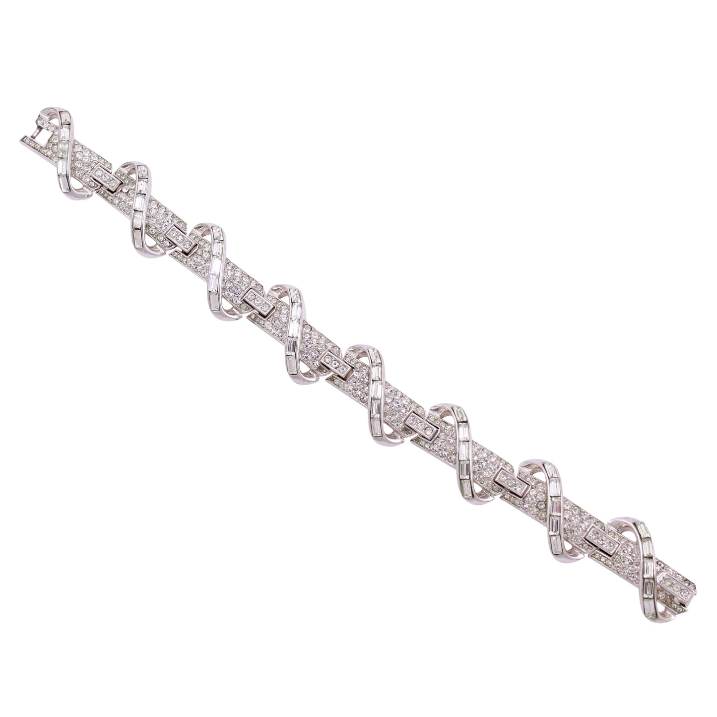 Trifari Sparkling Rhinestone Bracelet Front