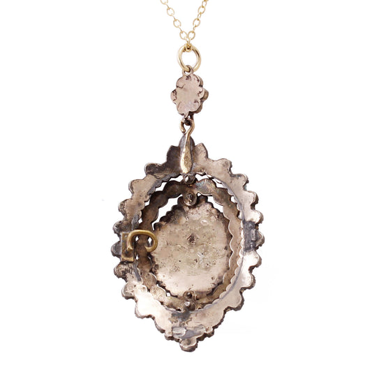 Victorian Bohemian Garnet Pendant Back