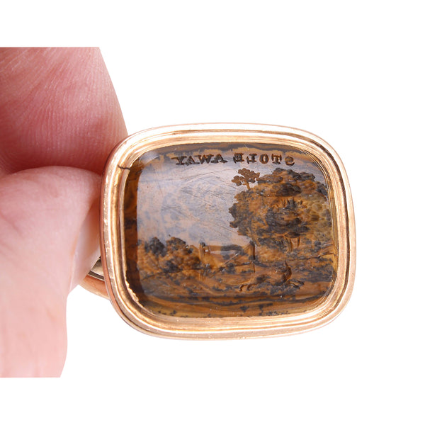Victorian Agate Wax Seal Large Watch Fob/Charm Intaglio