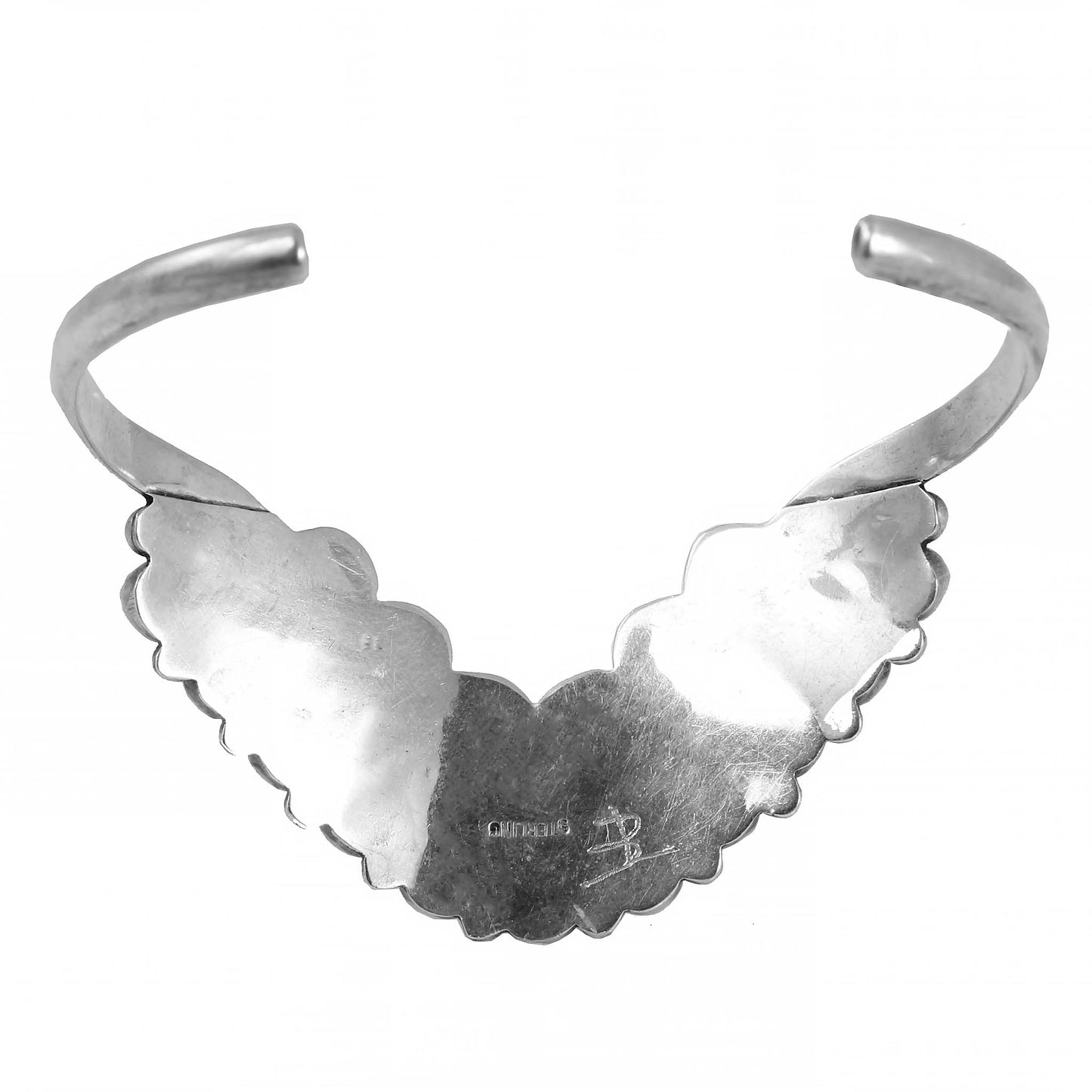 Zuni Turquoise Sterling Silver Bracelet Back