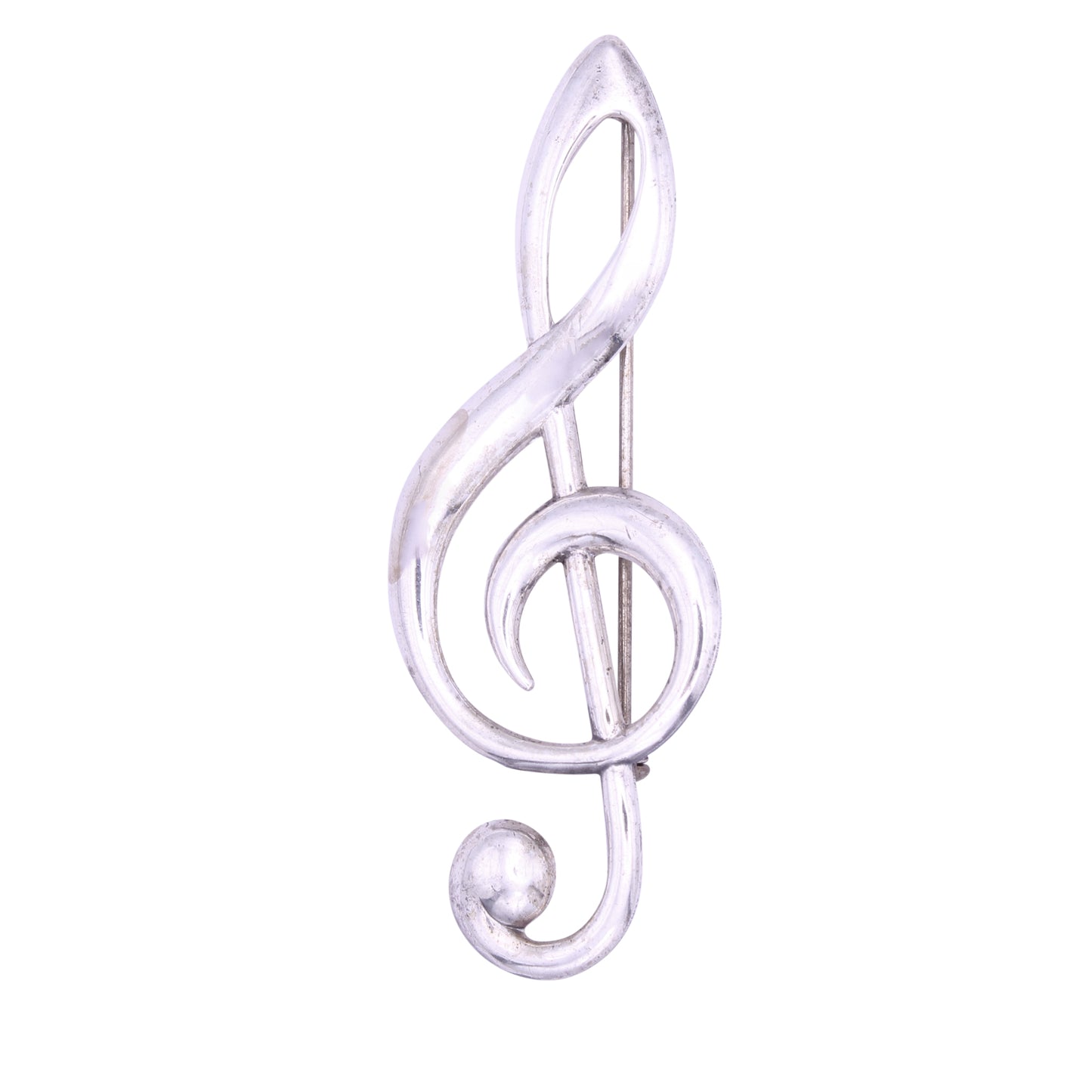 Beau Sterling Music Treble Clef Brooch Pin 