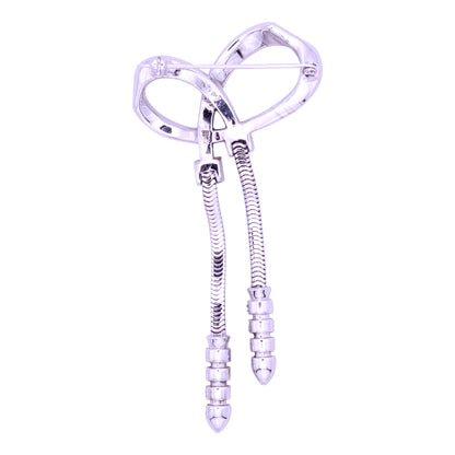 Vintage 1940s Boucher Rhinestone Bow Pin Brooch Back