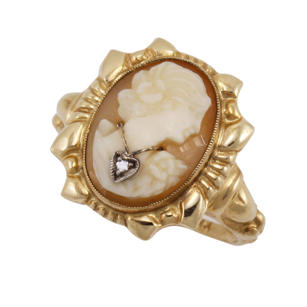Cameo Diamond Habille 10k Gold Ring