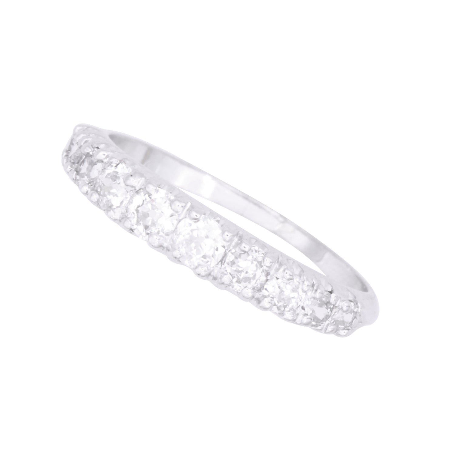 Platinum and 1.04 cttw Diamond Eternity Band
