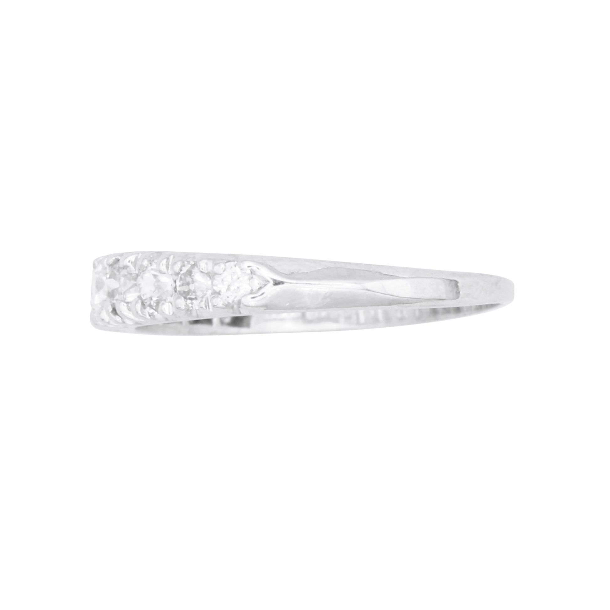 Platinum and 1.04 cttw Diamond Eternity Band Side