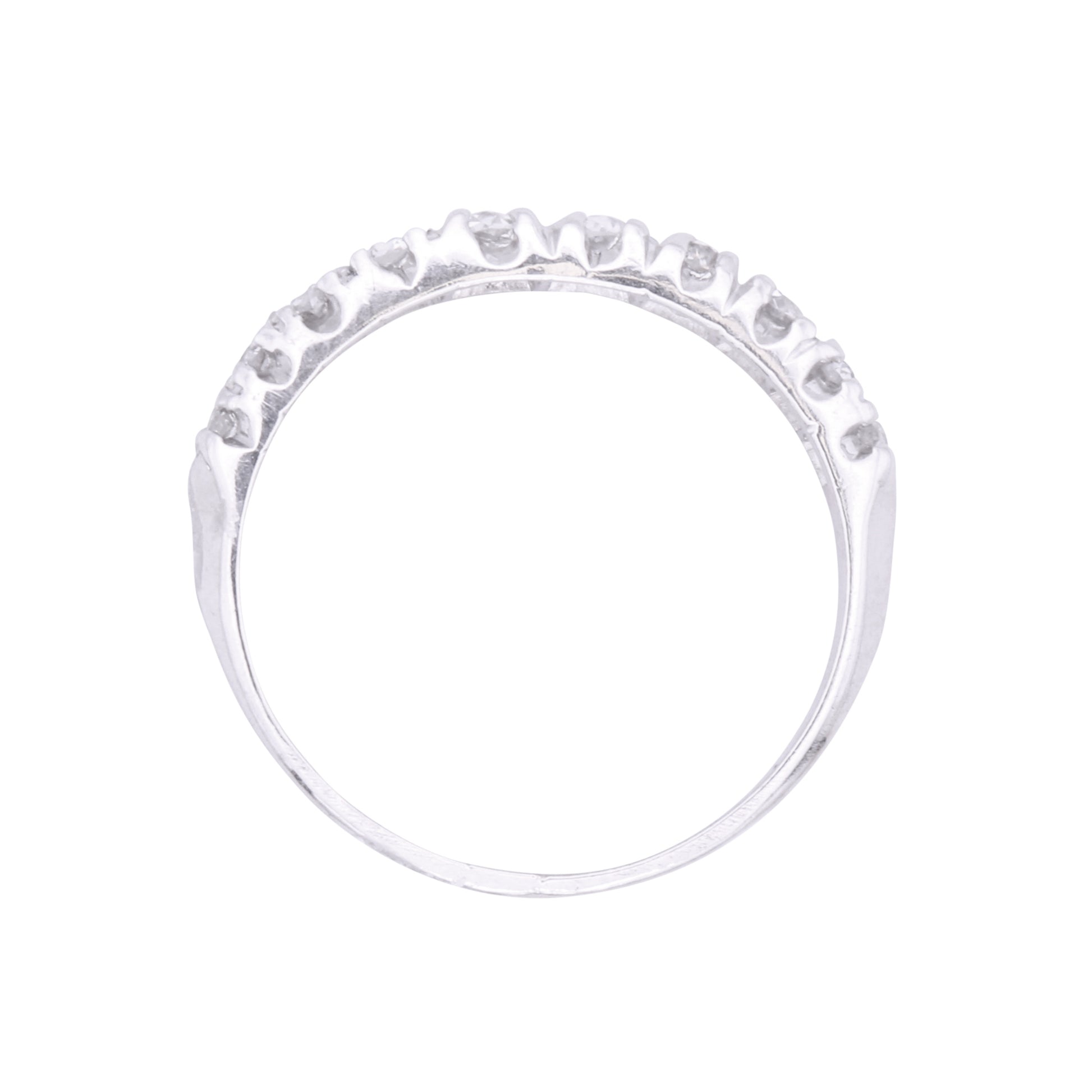 Platinum and 1.04 cttw Diamond Eternity Band Side