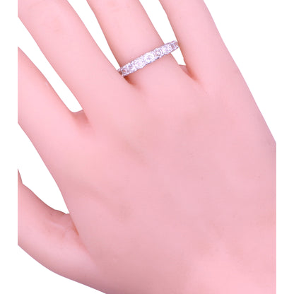 Platinum and 1.04 cttw Diamond Eternity Band Worn