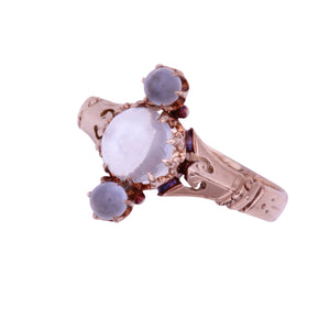 Victorian Moonstone 14k Yellow Gold Ring by M.B. Bryant & Co