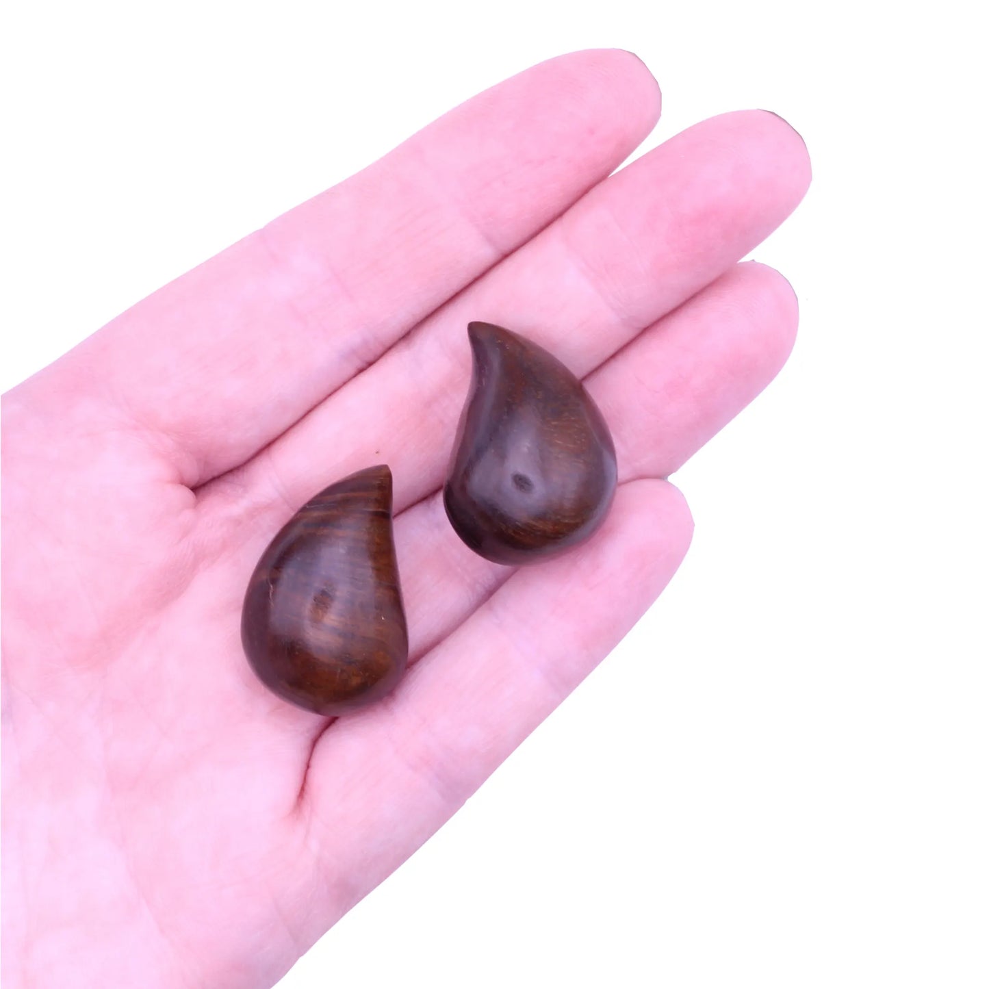 Patricia Von Musulin Wood and Sterling Vintage Earrings Held