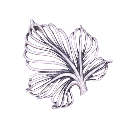 Early Napier Sterling Leaf Pin Brooch Front
